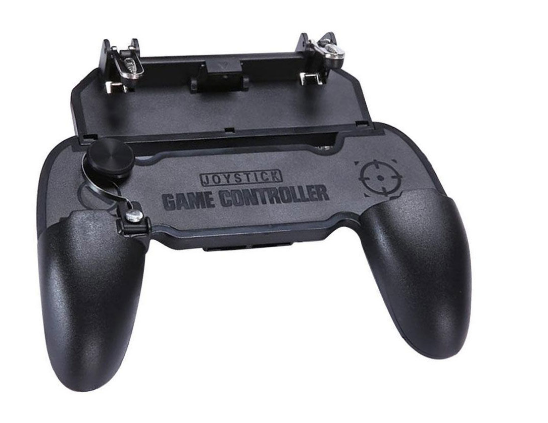 Kit 1 Gamepad Controle Suporte + 1 Par Gatilhos R1 L1 Celular Jogo Joystick  Jogo de Tiro Call Of Duty Pubg Free Fire